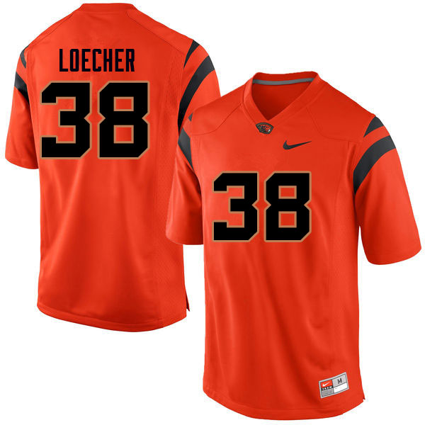 Men #38 Luke Loecher Oregon State Beavers College Football Jerseys Sale-Orange